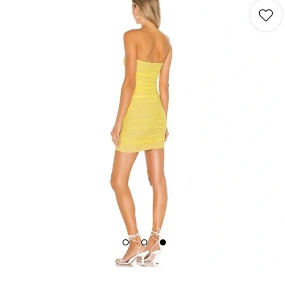 Michael Costello Vibrant Yellow Strapless Dress - Picture 2 of 4